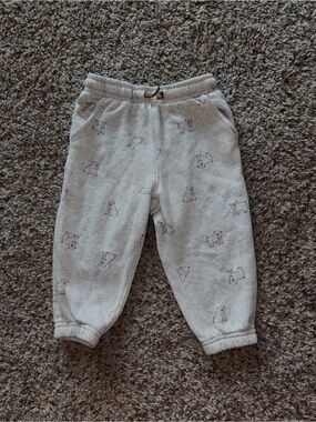 Carter's Light Gray Bear Print Joggers